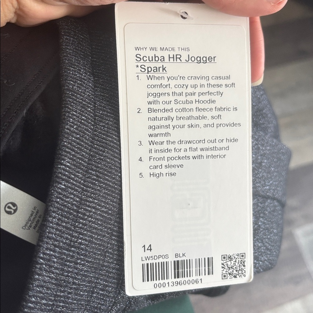 🔥 Lululemon Scuba Jogger HR Full Length Black Sparkle - Picture 3 of 3